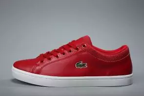 lacoste straightset baskets big red leather